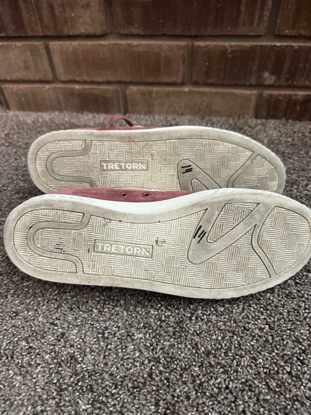 Tretorn Nylite Suede Sneakers Dusty Rose Pink White Lace Up Shoes Size 9 - Picture 5 of 5
